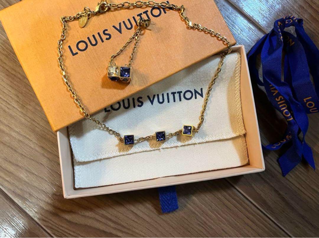 【メーカー再生品】 VUITTON LOUIS ルイヴィトン コリエギャンブル パープル ネックレス アクセサリー