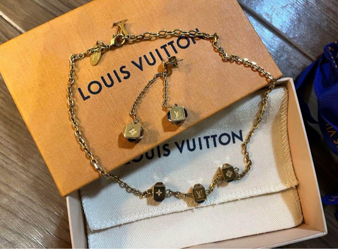 ルイヴィトン LOUIS VUITTON コリエギャンブル ネックレス パープル