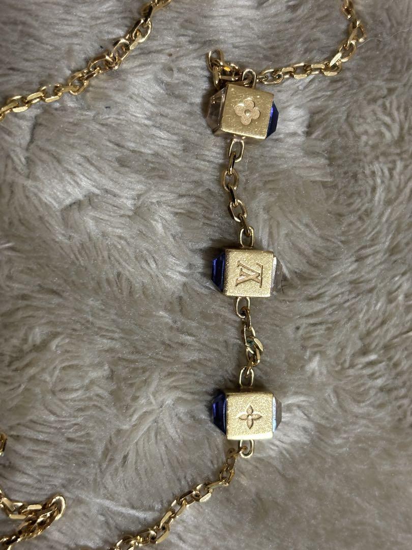 ルイヴィトン LOUIS VUITTON コリエギャンブル ネックレス パープル