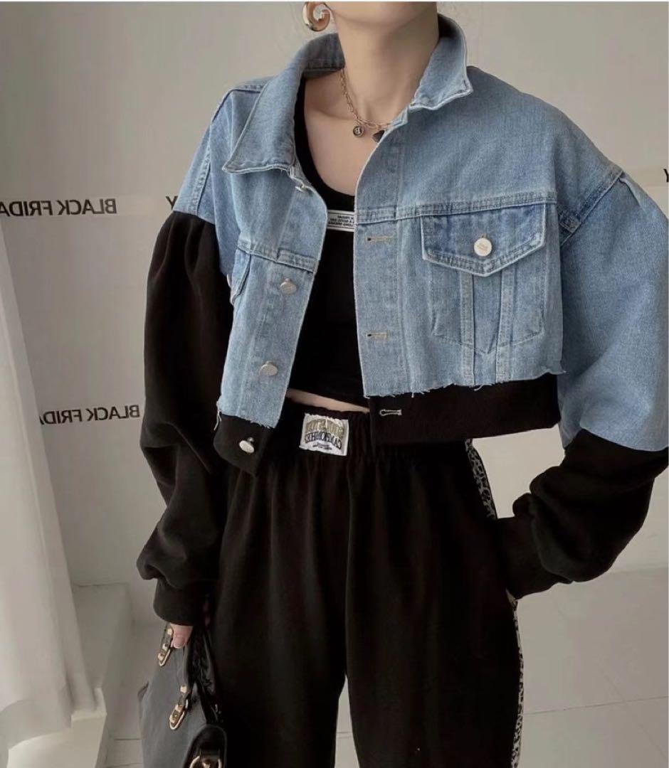 秋冬コーデ❤️デニムジャケット　レディース　ショート丈　Gジャン