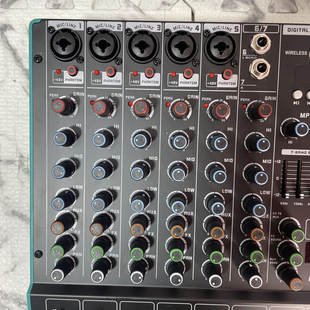 XTUGA TS7 7チャンネルオーディオミキサーサウンドボード