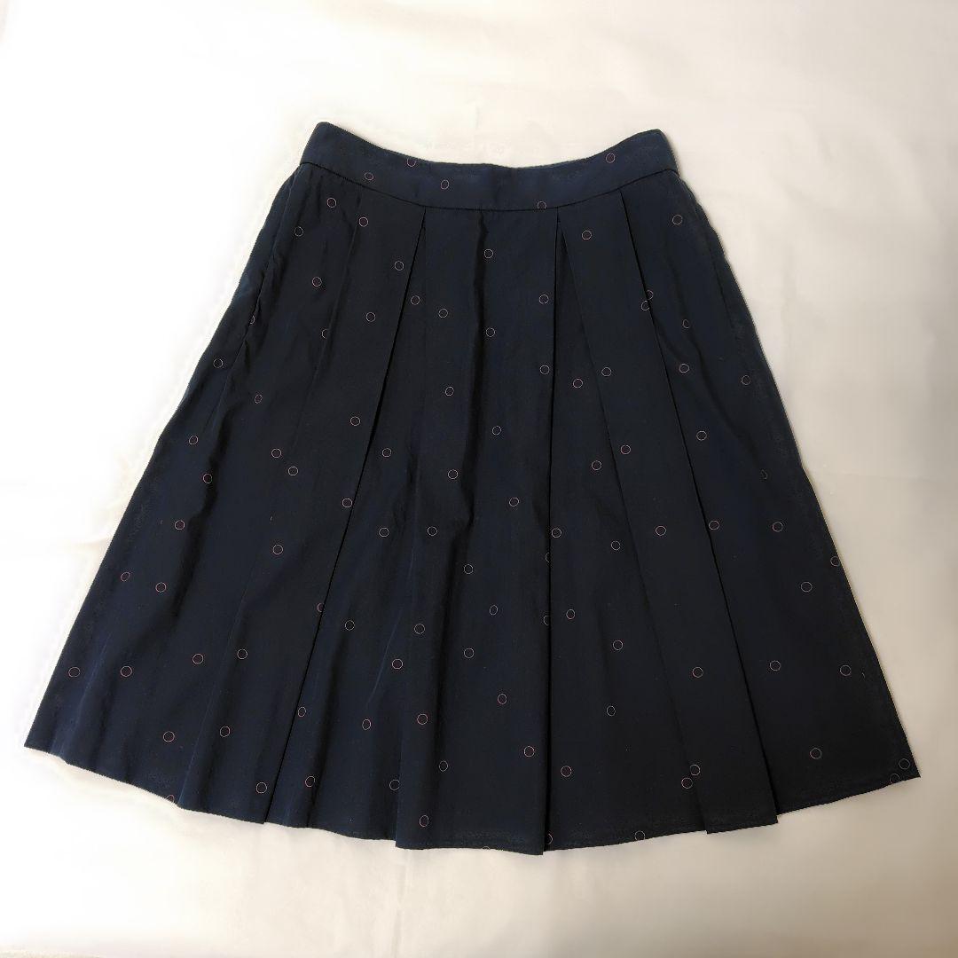 美品 マーガレットハウエル シルク混 サークル ドット タック