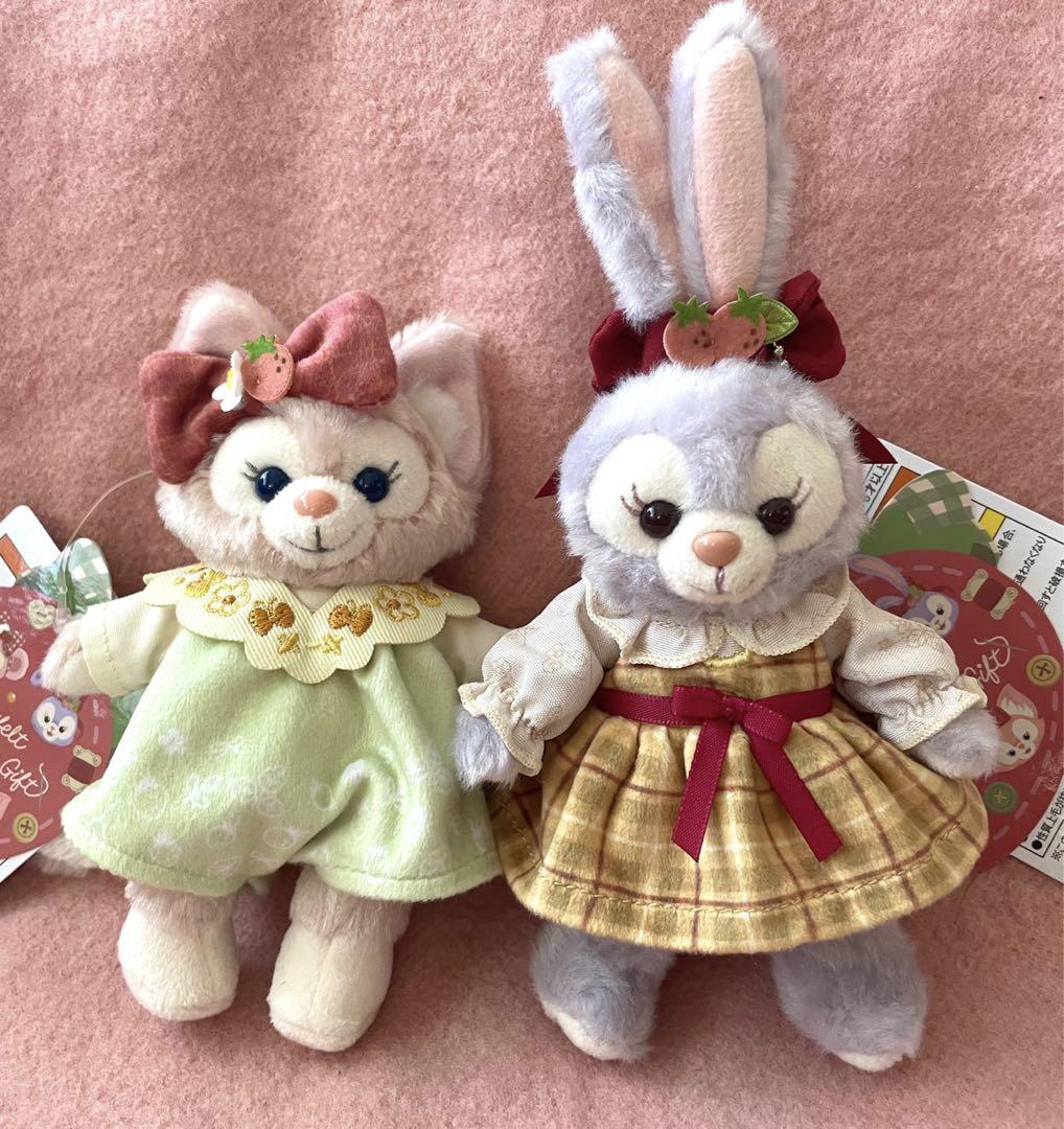 ハートフェルトストロベリーギフト  ステラルー&リーナベル  ぬいストセット ダッフィー＆フレンズのハートフェルト・ストロベリーギフト」が