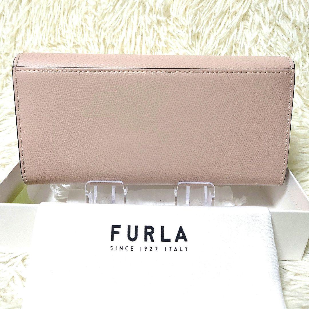 美品 ✨️ FURLA カメリア コンチネンタルウォレット ピンクベージュ 箱付