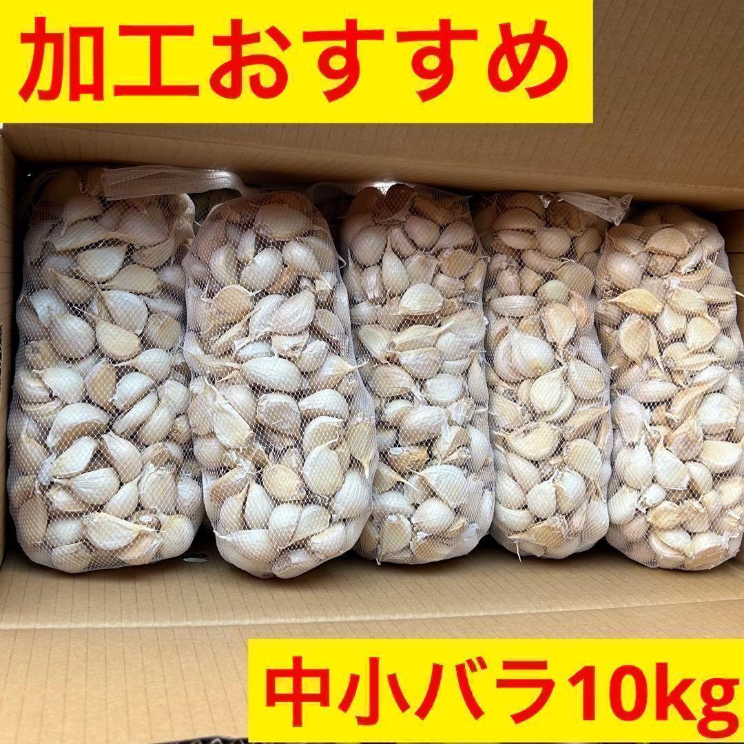 【超セール】青森県産にんにく 10kg 中小バラ 福地ホワイト 加工
