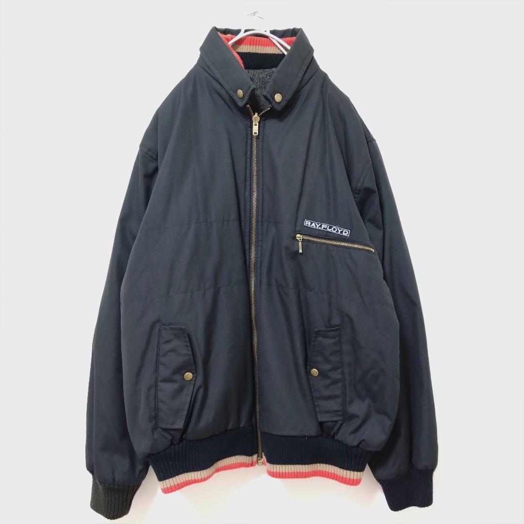 ブルゾン　メンズ　M　古着　リバーシブル　ボーダー　ニット　RAY.FLOYD