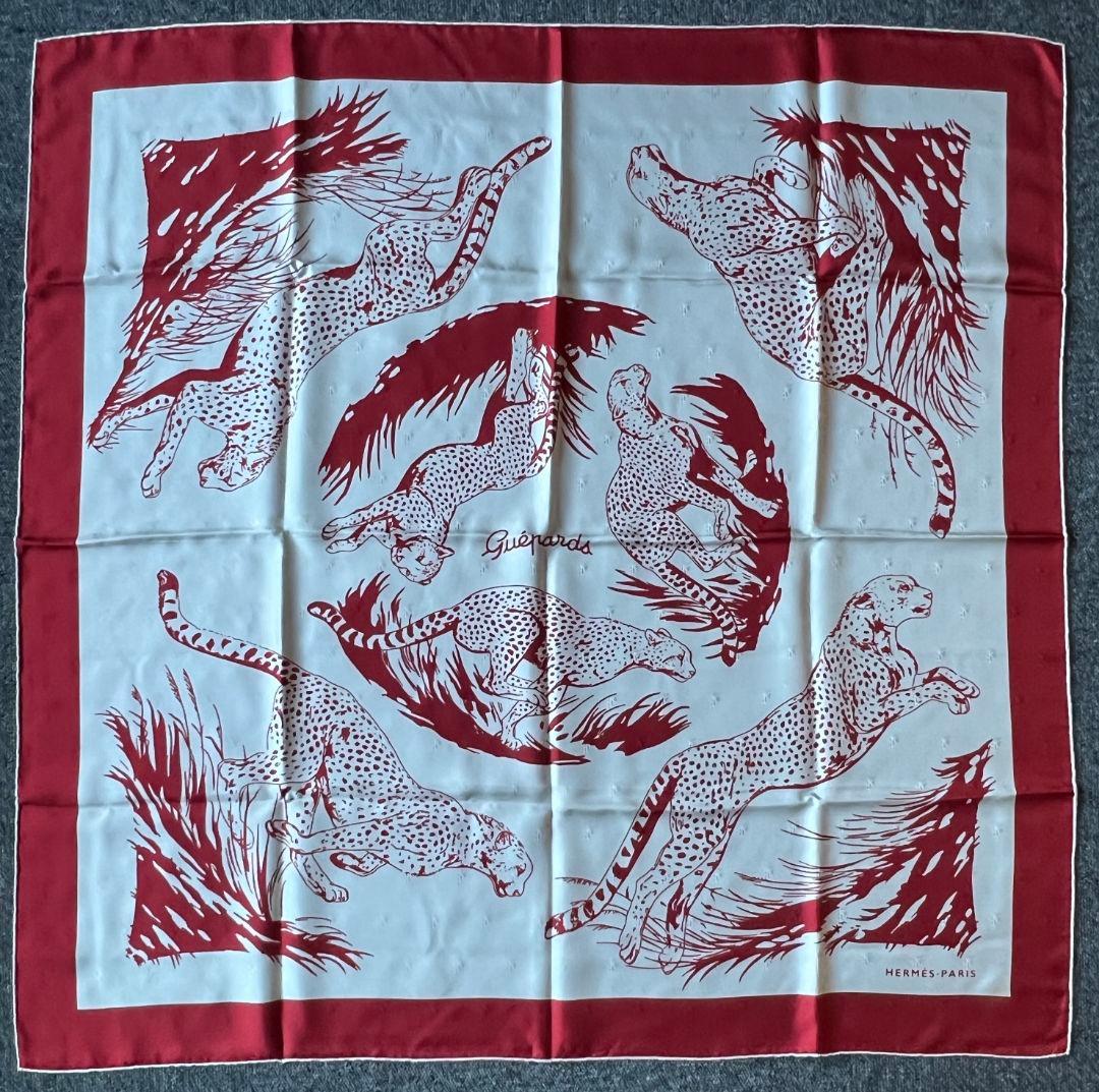 エルメス　HERMES　スカーフ　カレ90　チーター