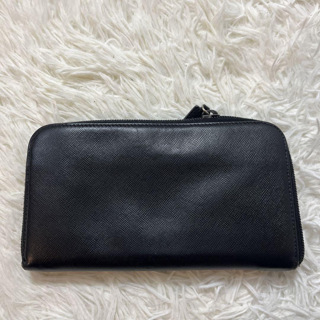 【PRADA/プラダ】長財布/箱付き/黒/サフィアーノレザー