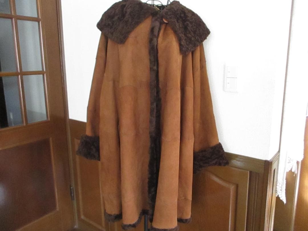 PELCON リアルムートン コート ITALY製FREE SIZE