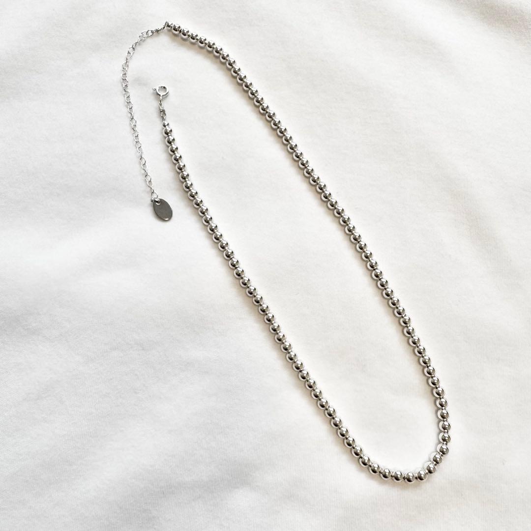 Sllver925 ボールチェーンネックレス