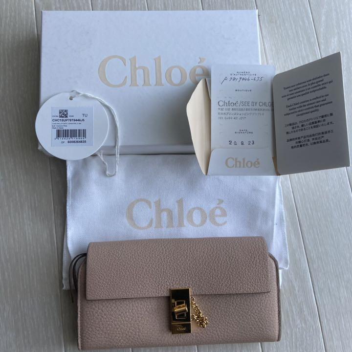 Chloe クロエ 長財布 財布 ピンクベージュ - coastalcareeracademy.com