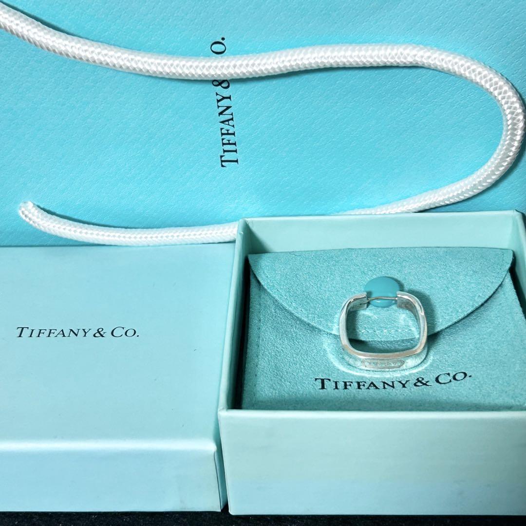 티파니 스퀘어 쿠션 후프 피어스 Tiffany 실버