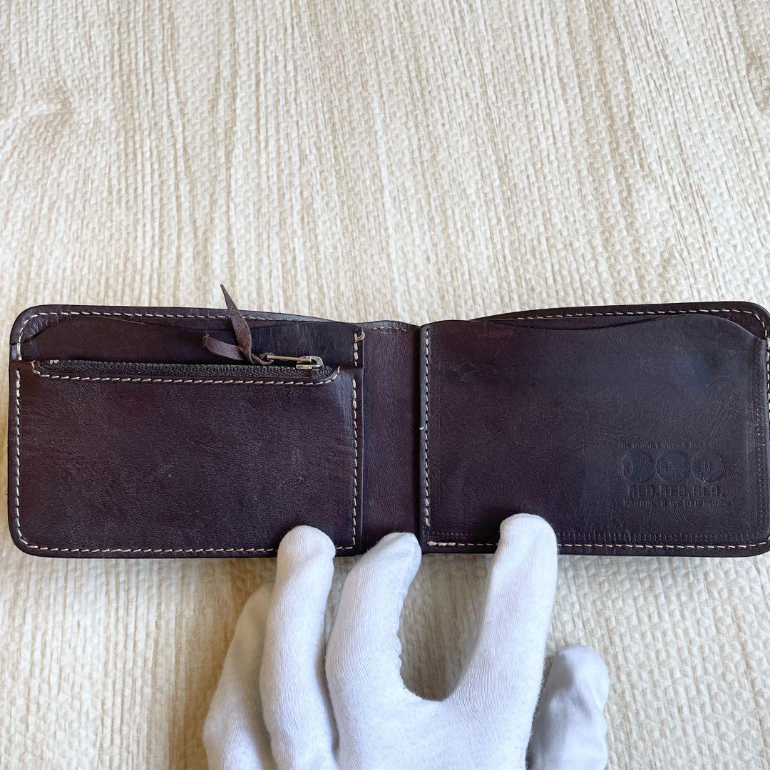 レッドムーン　 二つ折り財布 ブラウン レッドムーン REDMOON レッドムーン 二つ折り財布 REDMOON 財布