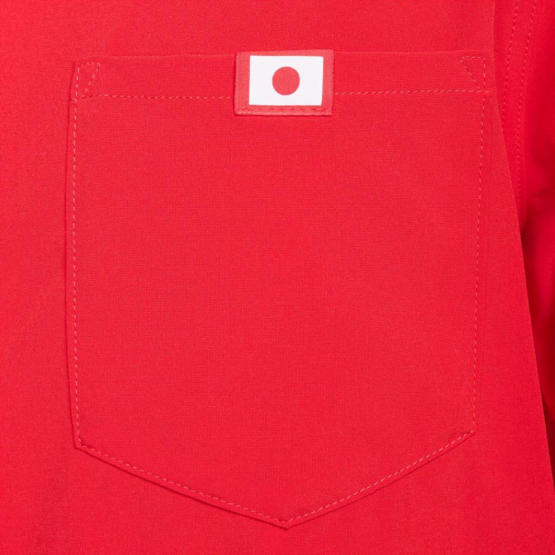 ナイキ SB 日本 ボタンアップ スケートボード ボウリングシャツ赤3XL
