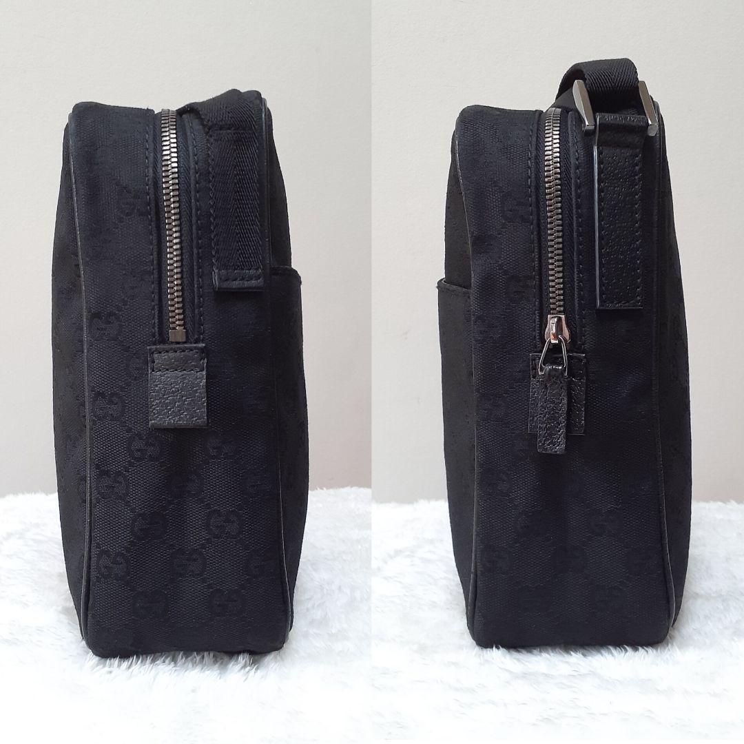 ⭐GUCCI⭐　美品　グッチ　ショルダーバッグ　GGキャンバス　ブラック