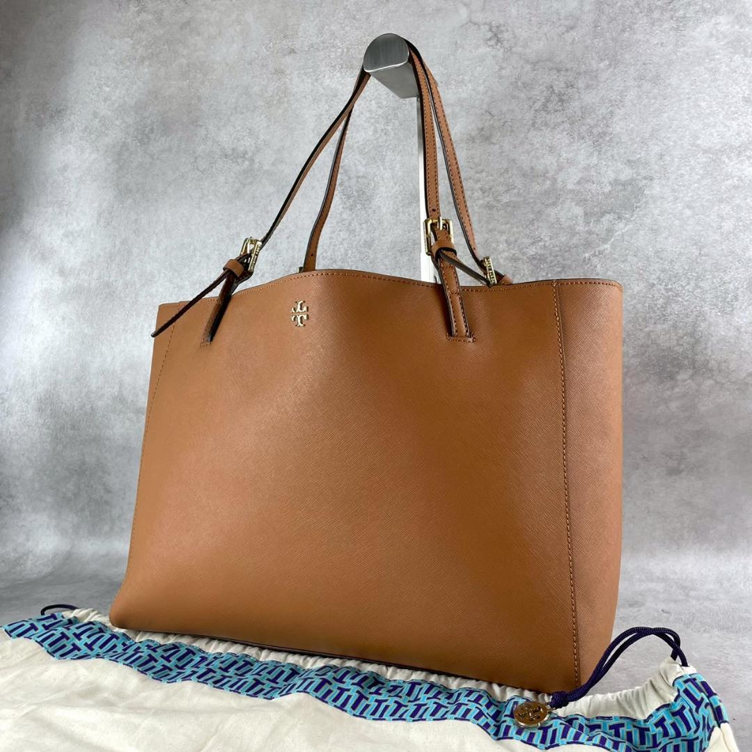 極美品✨トリーバーチ エマーソン トートバッグ サフィアーノレザー ブラウン