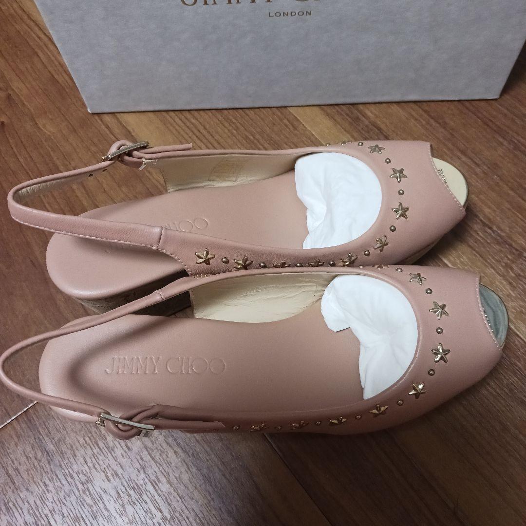 1071　JIMMY CHOO　ジミーチュウ　ウェッジソールサンダル　新品　37