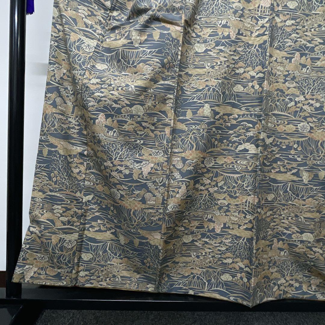 小紋　松模様　小花　山景模様　霞　橋　着物　101t