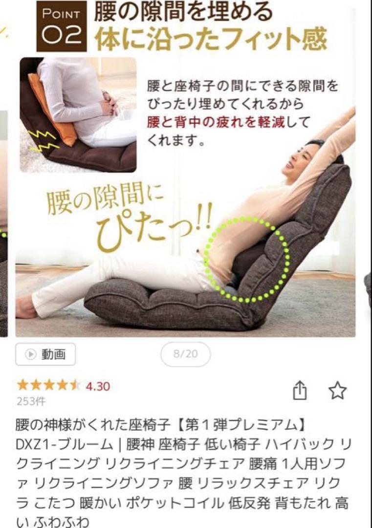 座椅子生活 明光ホームテック 腰の神様がくれた座椅子 第一段プレミアム