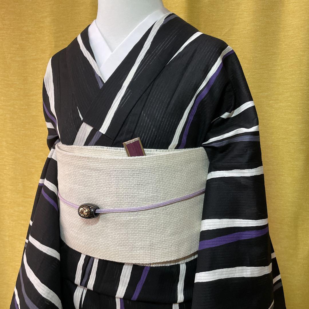 黒いストライプの浴衣綿100% 浴衣のみ単品です。