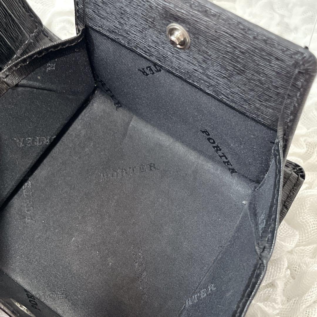 PORTER カレント　ブラック 二つ折り財布　ポーター