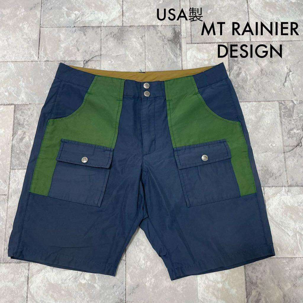 USA製 マウントレイニアデザイン ショートパンツ ハーフパンツ 60/40