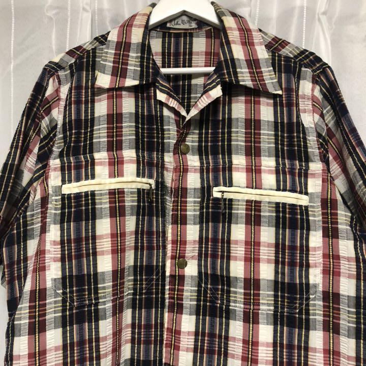 人気定番新品 1980s John Weitz オープンカラースナップボタンシャツ 4iALK-m85033665348 100%新品最新作