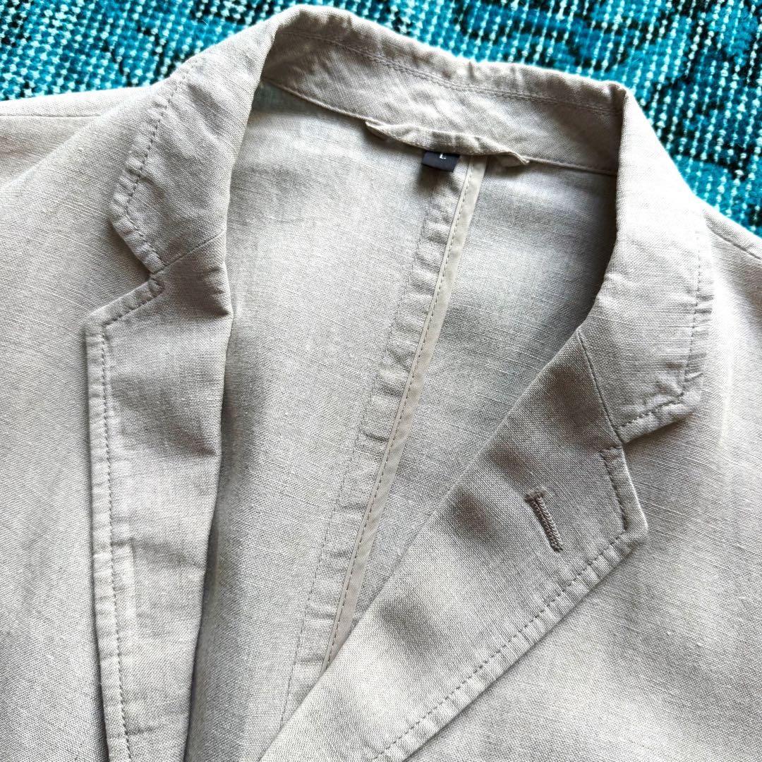 ジャケット・アウター 80s 90s EURO linen tailored jacket beige