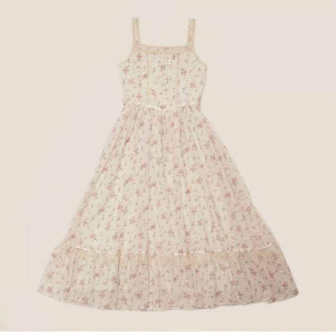 タグ付き トリートユアセルフFloral vintage like dress
