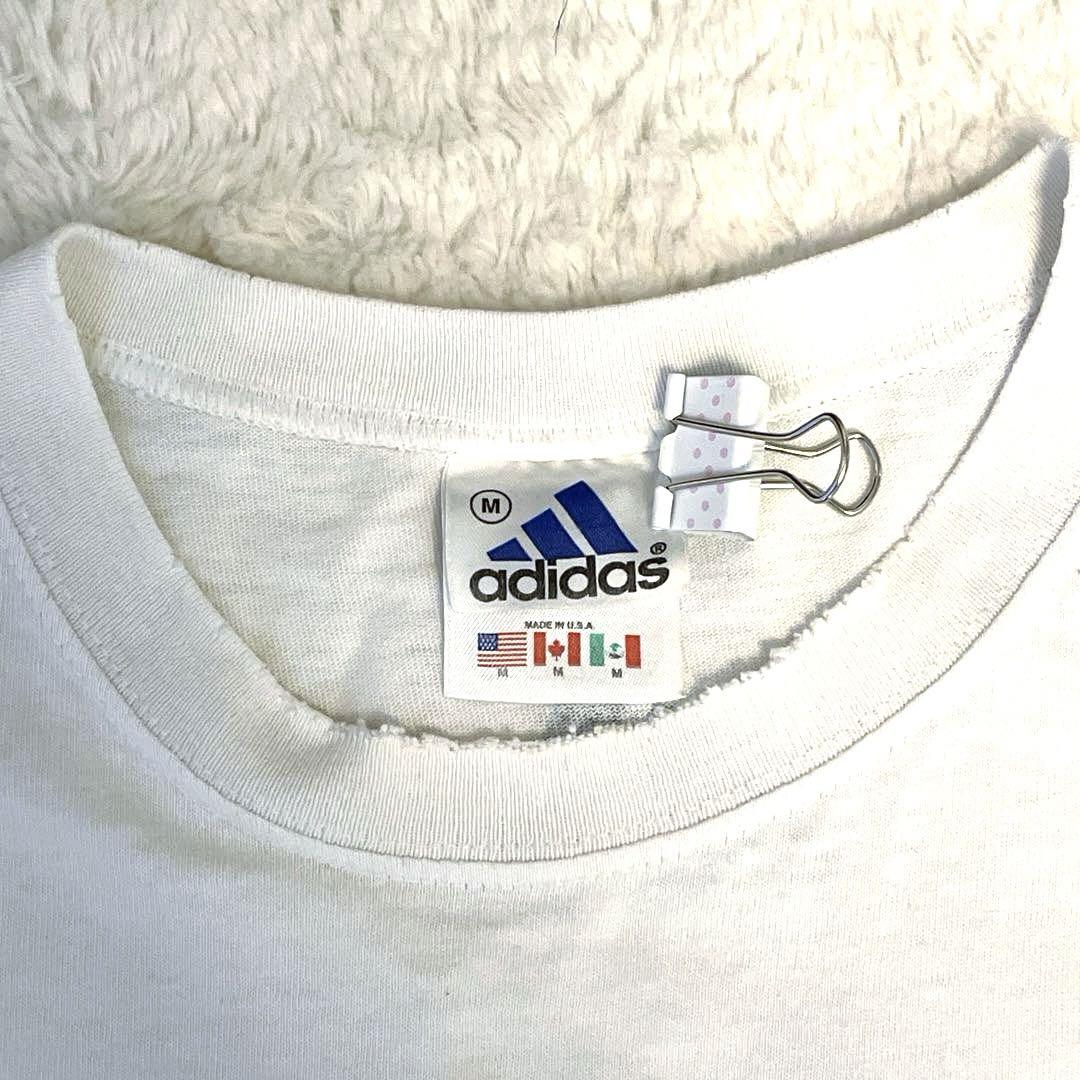 adidas タンクトップ　USA製　90s 希少ロゴ　Mサイズ　アメリカ古着