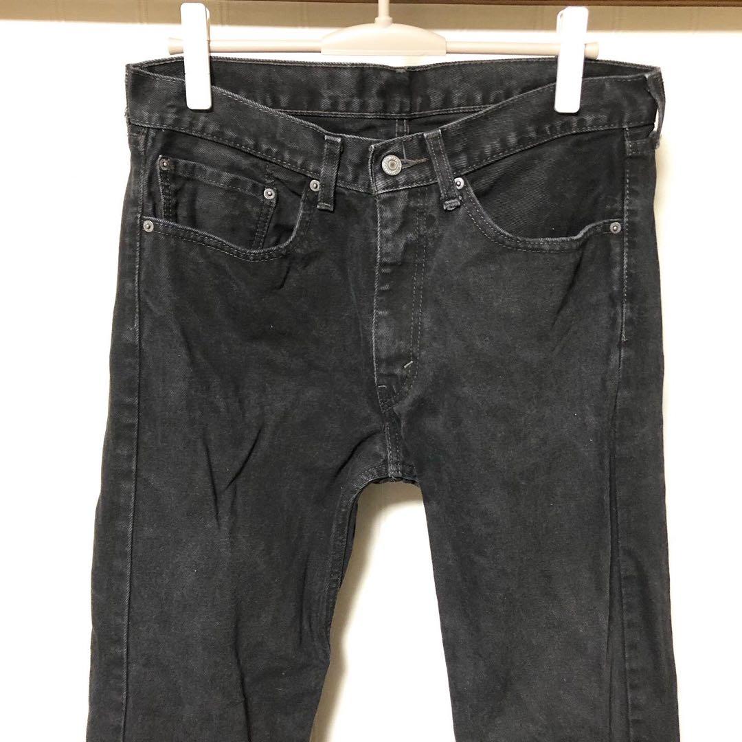Levi's 505 リーバイス 後染め ブラックジーンズ W34