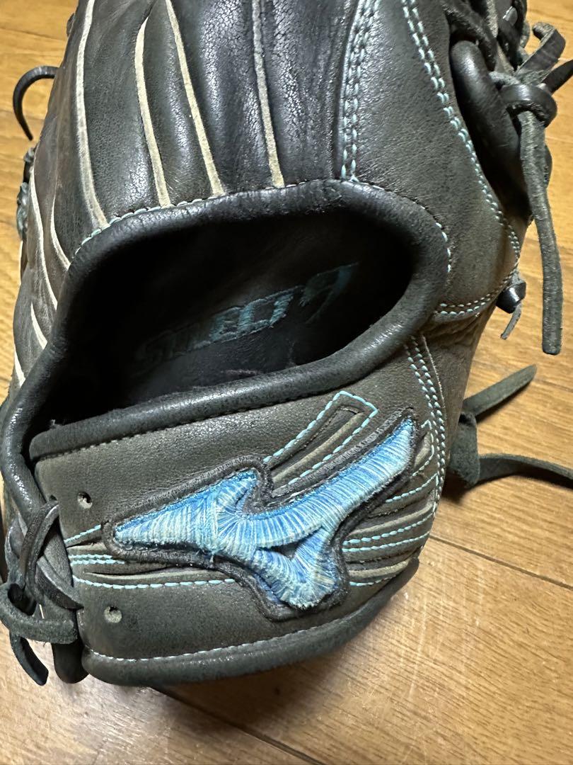 Mizuno 野球グローブ 黒 レザー 右投げ用