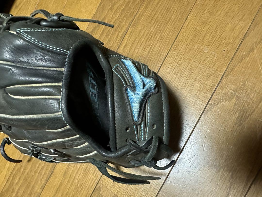 Mizuno 野球グローブ 黒 レザー 右投げ用