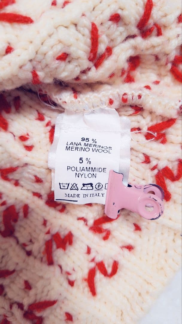 HACHE TRICOTグラスネックウールニットM