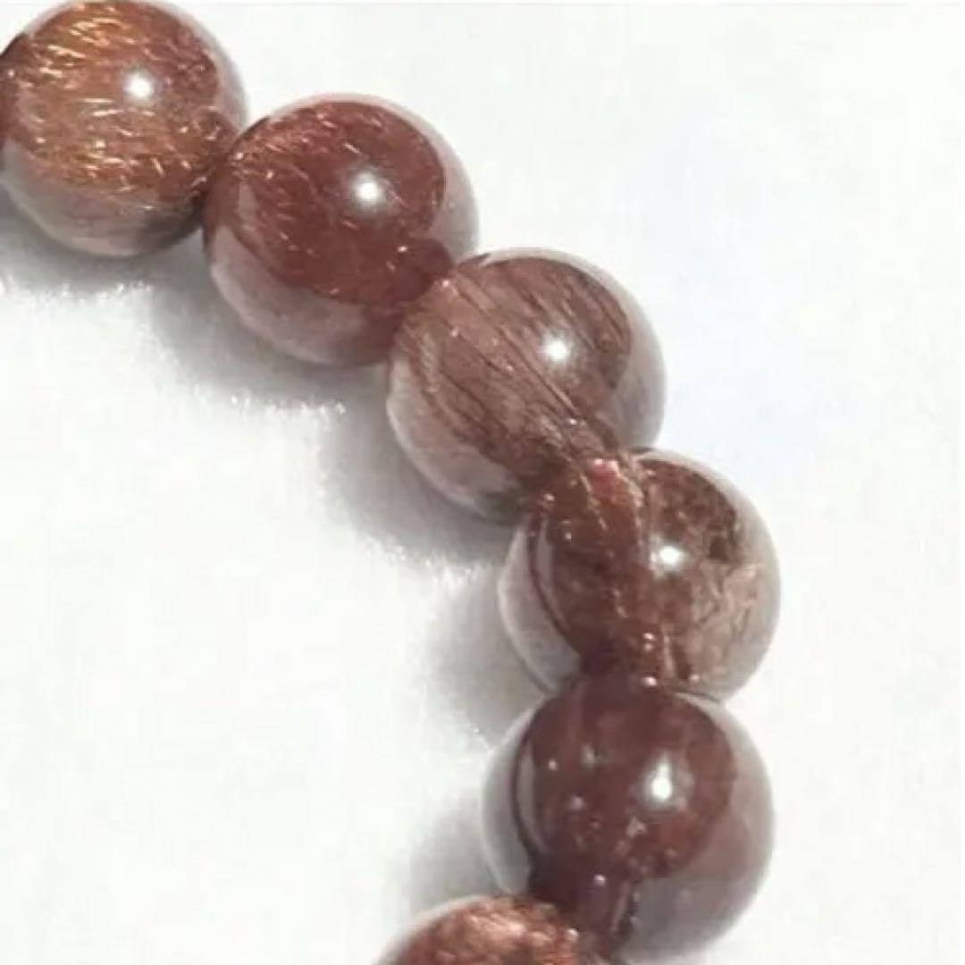 【大特価】希少 キャッツアイレッドルチルクォーツ ブレスレット約9.5〜mm 画像17