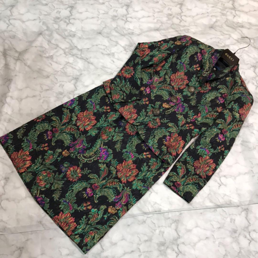 得価お買い得 ゴブラン織り 総刺繍 花柄 エスニック オリエンタル シルク混 ごついボタン M 7Wzpf-m85061955839 定番セール