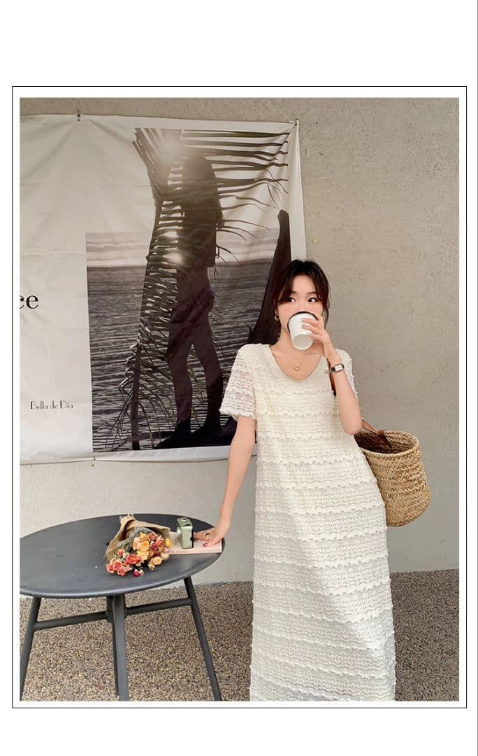 スリムフィット✭オフホワイトスカート