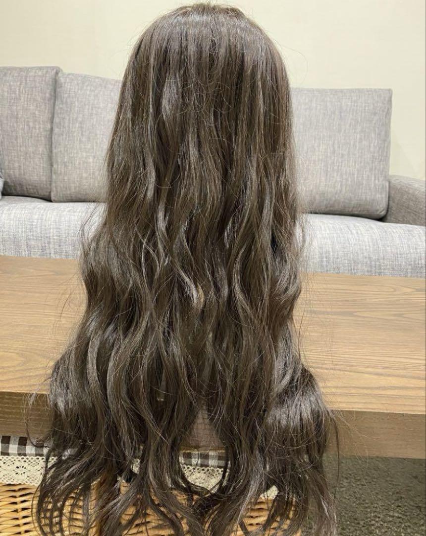 部分ウィッグ ウェーブ　ヘアピース　ロング