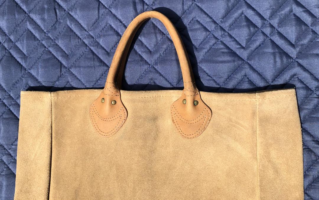 VANSON ベージュ スエード トートバッグ