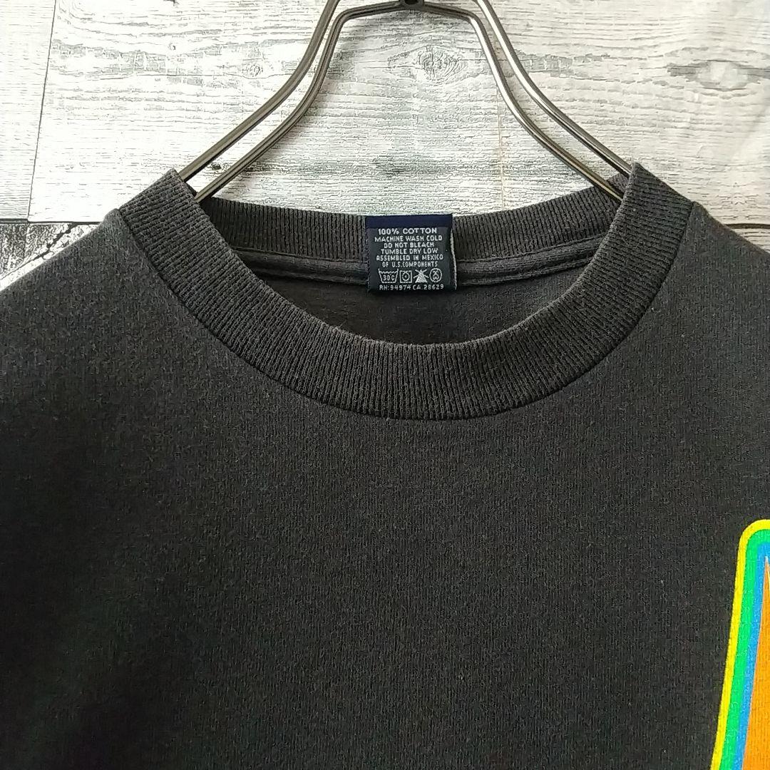 90s 紺タグ オールドステューシー×カスタメイド スカル Tシャツ 黒 M