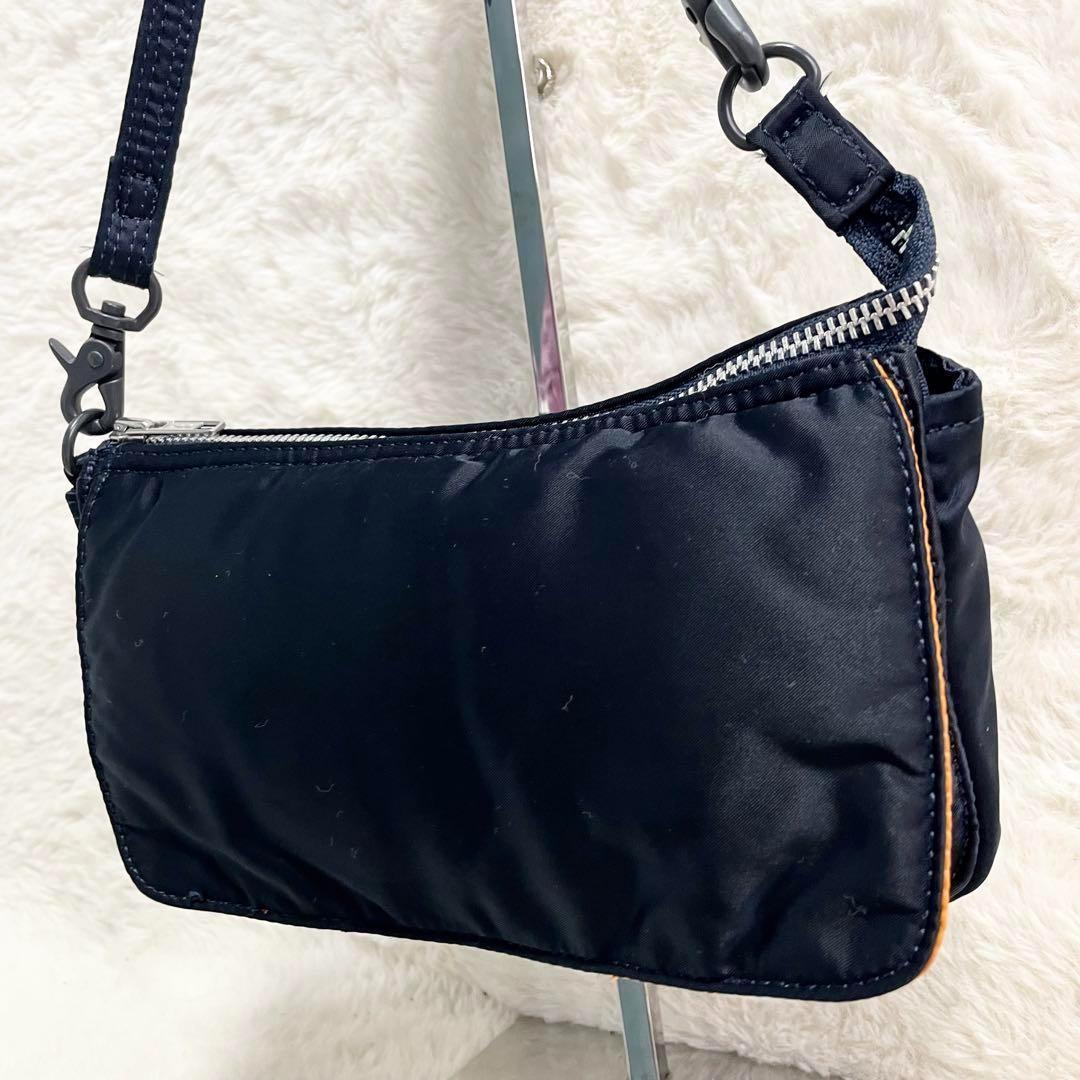 美品　ポーター　ショルダーバッグ　ナイロン　ネイビー　紺色 ポーター フラッシュ ショルダーバッグ 689-05938 （カラー