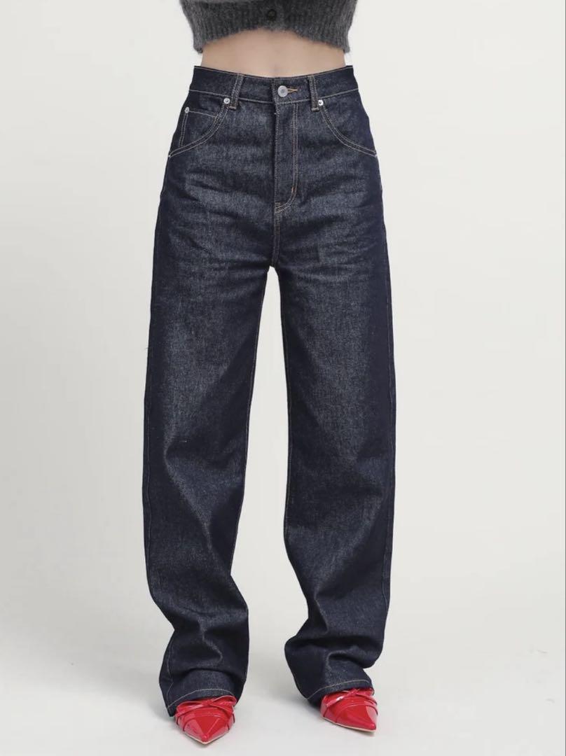 新品タグ付 Darich ダーリッチ バックデザインストレートデニムパンツ