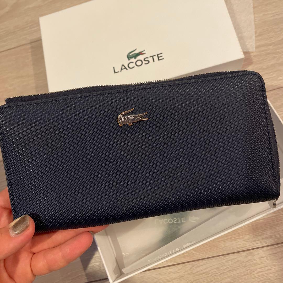LACOSTE ネイビー 長財布
