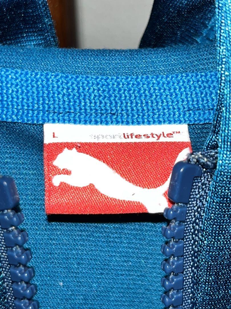 00s PUMA プーマ　光沢　ジャージ　パーカー　ヴィンテージ