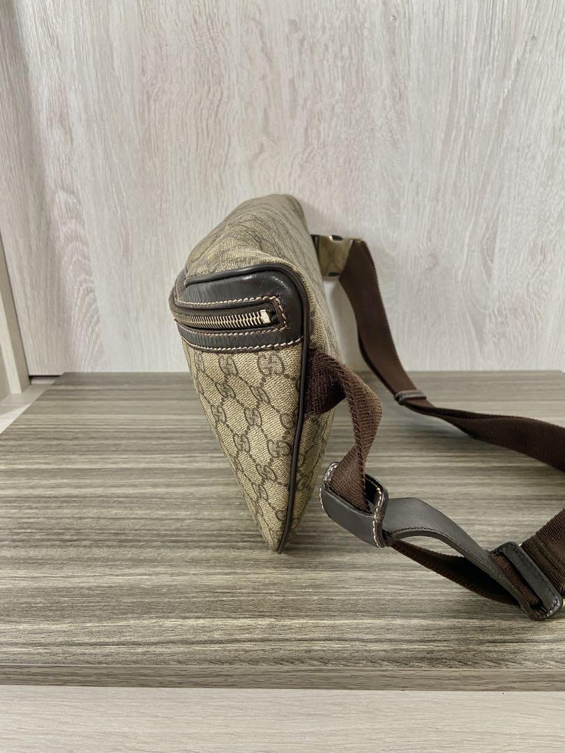 GUCCI ボディバッグ　ウエストバッグ　GG スプリーム　PVC レザー