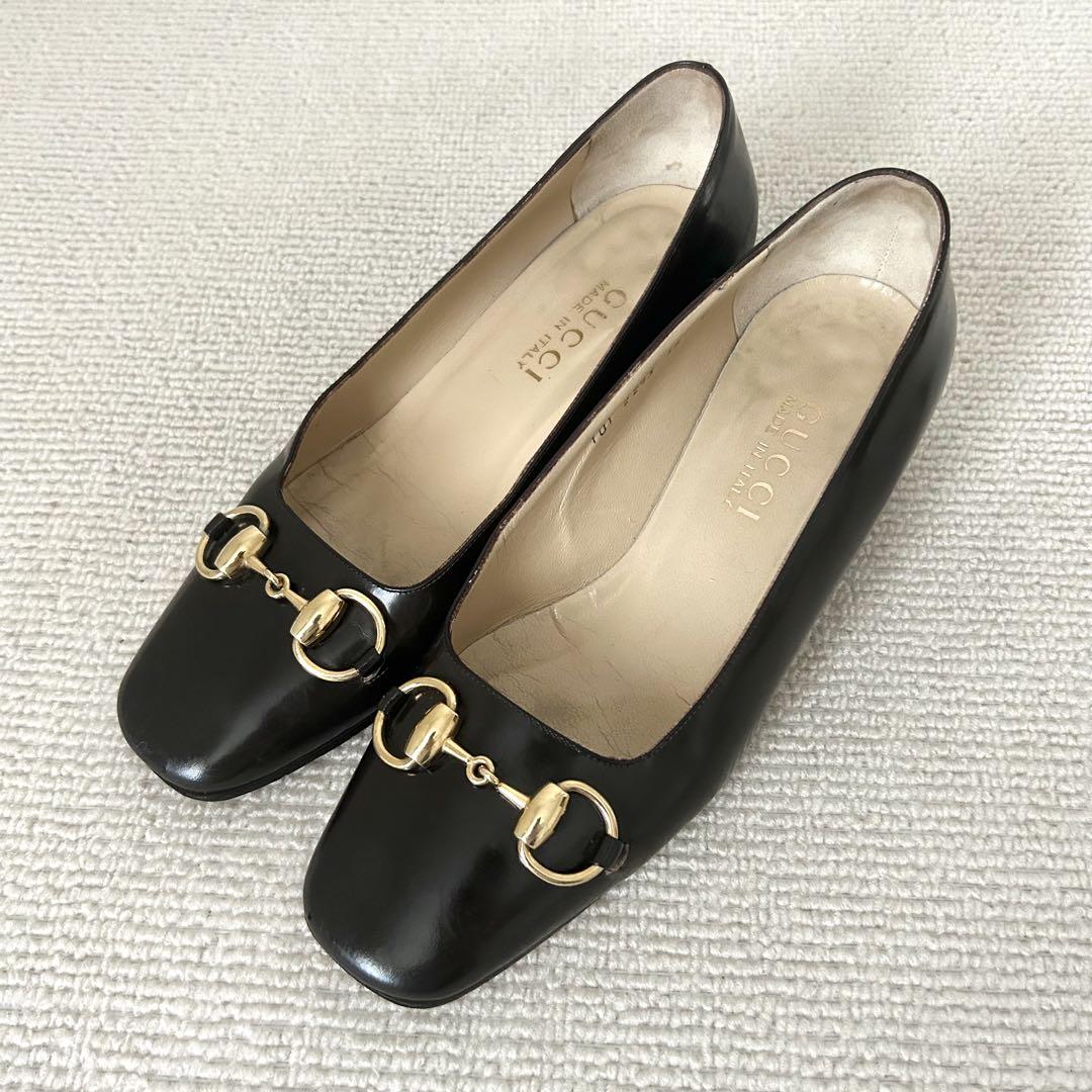 GUCCI グッチ ホースビットパンプス ブラウン 23cm - メルカリ