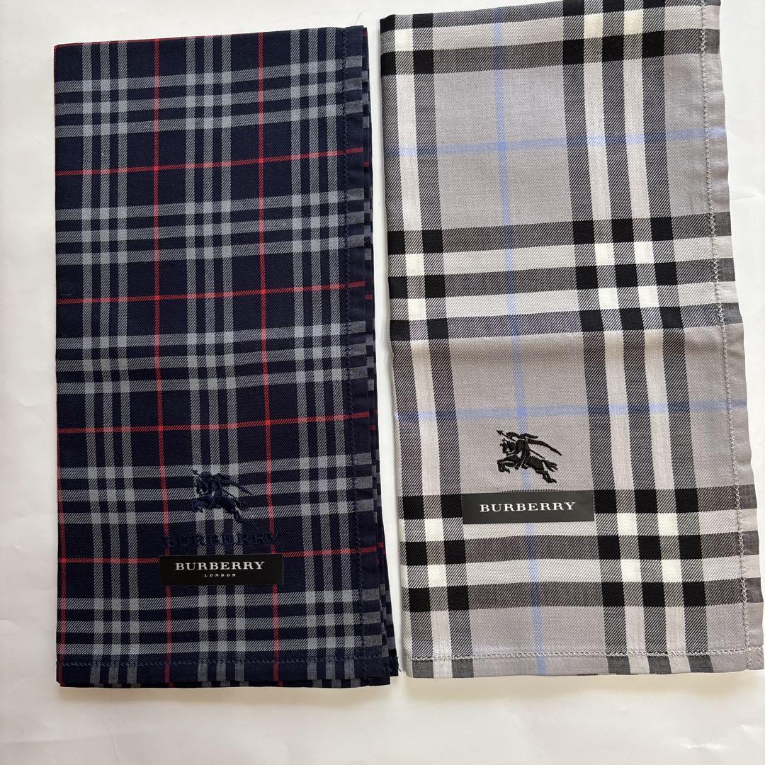 バーバリー BURBERRY チェック柄 ハンカチ新品未使用 - メルカリ