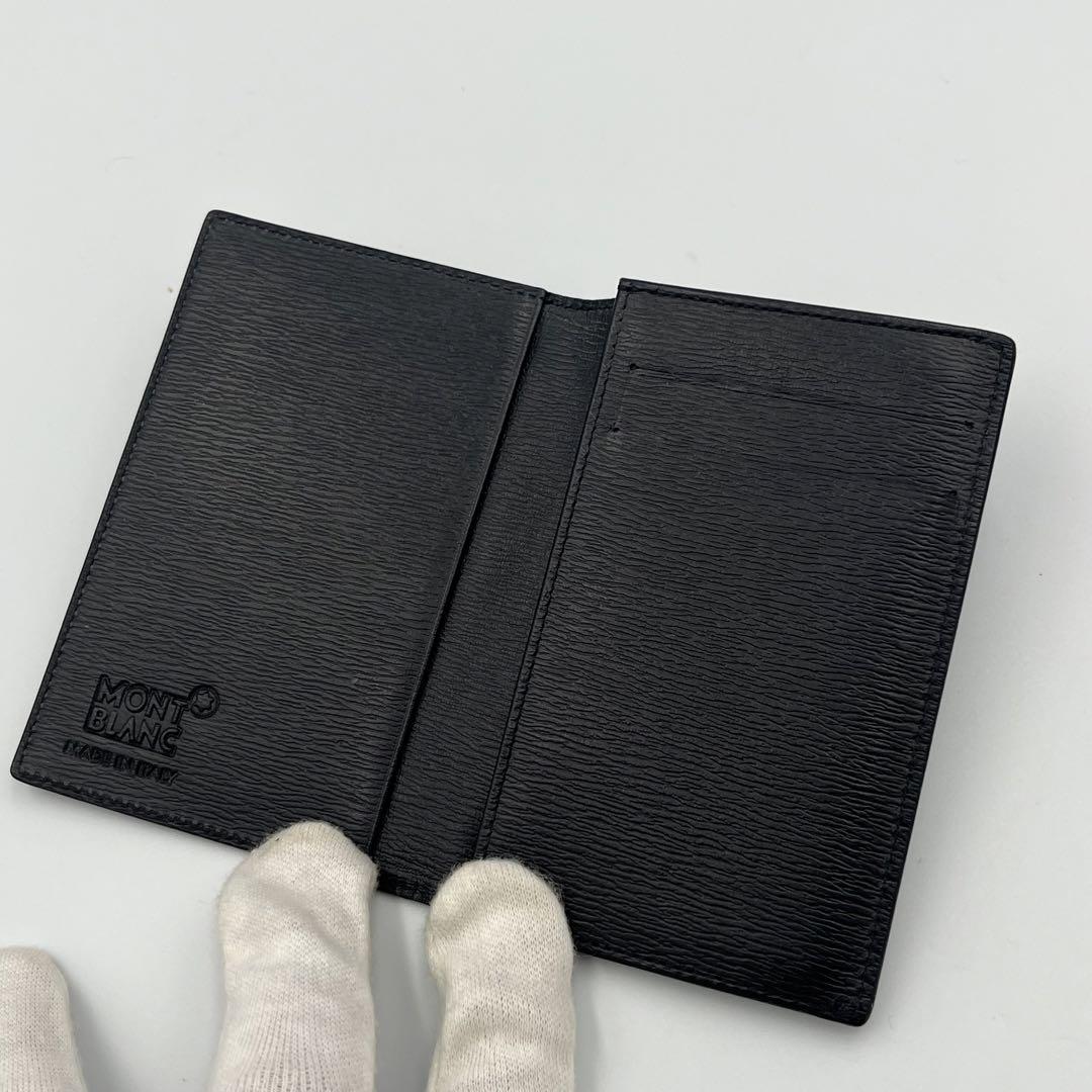 極美品 MONTBLANC モンブラン 名刺入れ 黒 イタリア製(極美品 極美品 MONTBLANC モンブラン 名刺入れ 黒 イタリア製(極美品