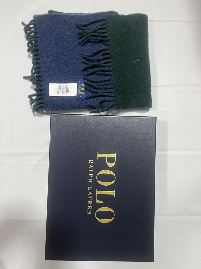 POLO ラルフローレン リバーシブルマフラー「箱付」