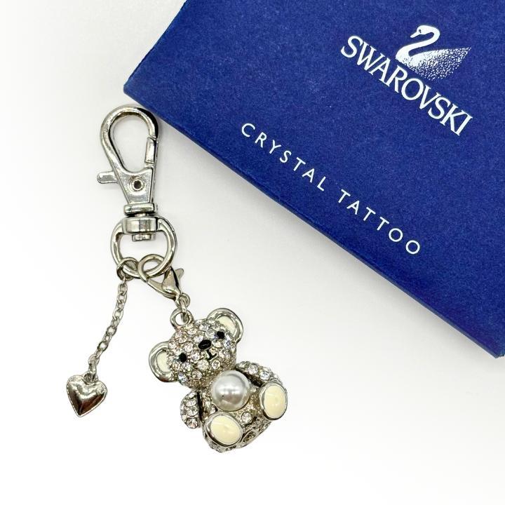 Swarovski クマ キーホルダー チャーム テディベア クリスタル